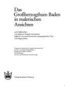 Tapa de Das Grossherzogthum Baden in malerischen Ansichten