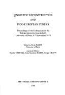 Tapa de Linguistic reconstruction and Indo-European syntax