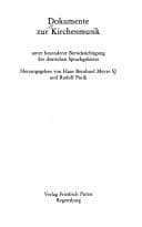 Tapa de Dokumente zur Kirchenmusik