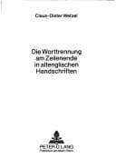 Tapa de Die Worttrennung am Zeilenende in altenglischen Handschriften