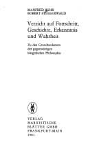 Tapa de Verzicht auf Fortschritt, Geschichte, Erkenntnis und Wahrheit