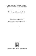 Tapa de Gerhard Frommel
