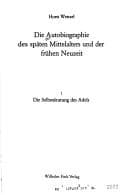 Tapa de Die Autobiographie des späten Mittelalters und der frühen Neuzeit