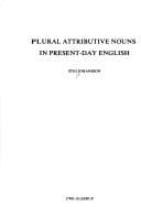 Tapa de Plural attributive nouns in present-day English