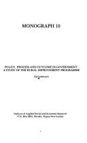 Tapa de Policy, process, and outcome in government