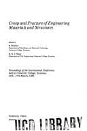 Tapa de Creep and fracture of engineering materials and structures