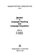 Tapa de Studies in language teaching and language acquisition
