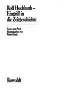 Tapa de Rolf Hochhuth, Eingriff in die Zeitgeschichte