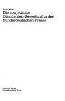 Tapa de Die sowjetische Dissidenten-Bewegung in der bundesdeutschen Presse
