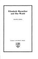 Tapa de Elizabeth Macarthur and her world