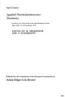 Tapa de Applied thermoluminescence dosimetry