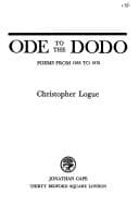 Tapa de Ode to the dodo