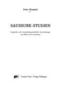 Tapa de Saussure-Studien