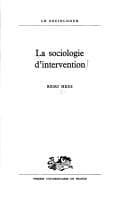 Tapa de La sociologie d'intervention