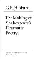 Tapa de The making of Shakespeare's dramatic poetry