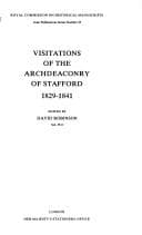 Tapa de Visitations of the archdeaconry of Stafford, 1829-1841