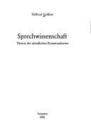 Tapa de Sprechwissenschaft