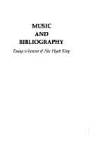 Tapa de Music and bibliography