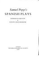 Tapa de Samuel Pepys's Spanish plays
