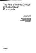 Tapa de The role of interest groups in the European Community