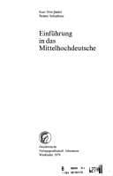 Tapa de Einführung in das Mittelhochdeutsche