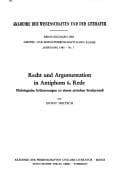 Tapa de Recht und Argumentation in Antiphons 6. Rede