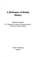 Tapa de A Dictionary of British history