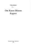 Tapa de Om Karen Blixens Kappen