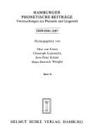 Tapa de Phonologie fonctionnelle et phonétique expérimentale