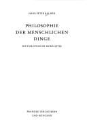 Tapa de Philosophie der menschlichen Dinge