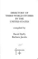 Tapa de Directory of Third World studies in the United States