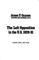 Tapa de The left opposition in the U.S., 1928-31