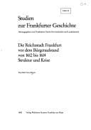 Tapa de Die Reichsstadt Frankfurt vor dem Bürgeraufstand von 1612 bis 1614