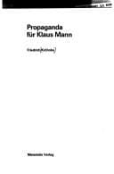 Tapa de Propaganda für Klaus Mann