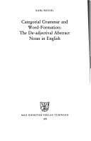 Tapa de Categorial grammar and word-formation