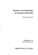 Tapa de Romane und Erzählungen der deutschen Romantik: Neue Interpretationen (German Edition)