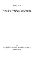 Tapa de Oswald von Wolkenstein