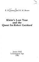 Tapa de Kleist's lost year and the quest for Robert Guiskard