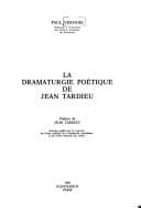Tapa de La dramaturgie poétique de Jean Tardieu
