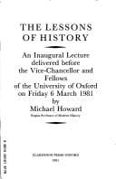 Tapa de The lessons of history
