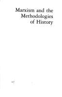 Tapa de Marxism and the methodologies of history