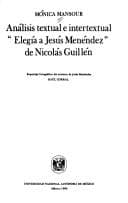Tapa de Análisis textual e intertextual, "Elegía a Jesús Menéndez" de Nicolás Guillén