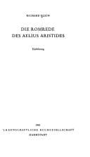 Tapa de Die Romrede des Aelius Aristides