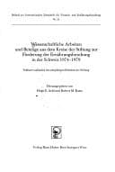 Tapa de Wissenschaftliche Arbeiten und Beiträge aus dem Kreise der Stiftung zur Förderung der Ernährungsforschung in der Schweiz, 1974-1979