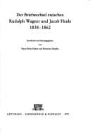 Tapa de Der Briefwechsel zwischen Rudolph Wagner und Jacob Henle, 1838-1862