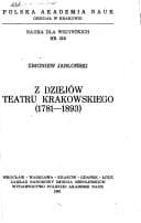 Tapa de Z dziejów teatru krakowskiego