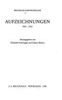 Tapa de Aufzeichnungen, 1924-1954