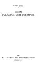 Tapa de Ideen zur Geschichte der Musik
