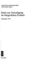 Tapa de Briefe zur Verteidigung der bürgerlichen Freiheit