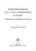 Tapa de Künstlergrabmäler des 15. und 16. Jahrhunderts in Italien
